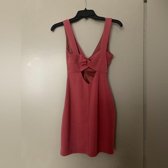 NWT Lulus Must Be A Twist of Fate Rusty Rose Bodycon Mini Dress - Picture 4 of 4